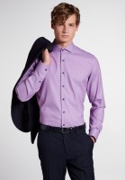 Extra langer Arm 72 cm, Hemd Eterna Slim Fit, Gemustert Violett