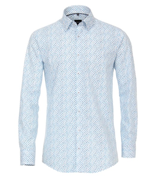 Hemd Venti Slim Fit Gemustert Extra langer Arm 72cm