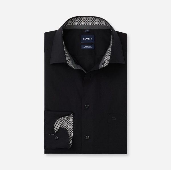 OLYMP Extra langer Arm 69 cm, Hemden Luxor modern fit, modisch Schwarz