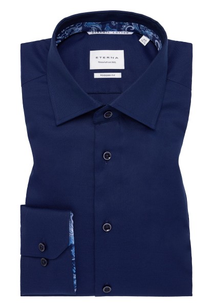 Hemden Extra langer Arm 72 cm, Eterna modern fit, Marine