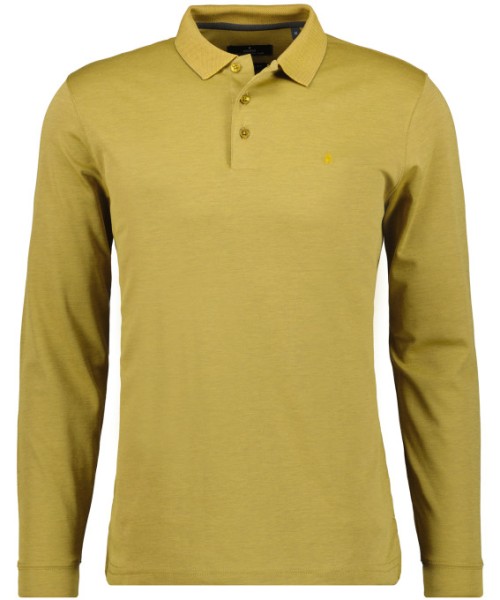 Ragman Softknit-Polo Langarm in Curry, Extra Lang