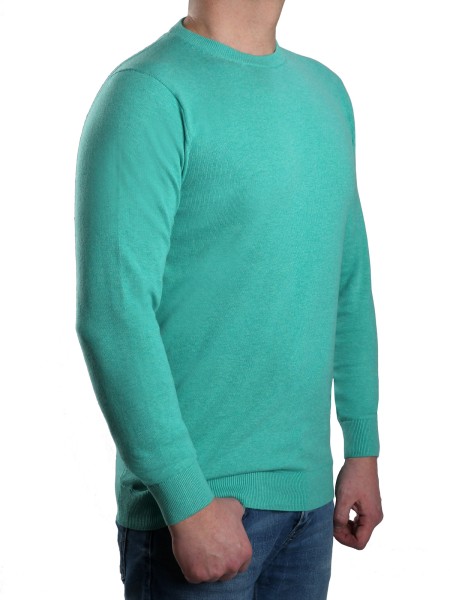 Extra langer Pullover Herren, K I T A R O-Rundhals, in Mint
