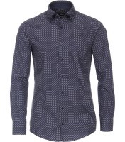Extra langer Arm 72 cm, Hemd Venti Modern Fit, Gemustert Blau