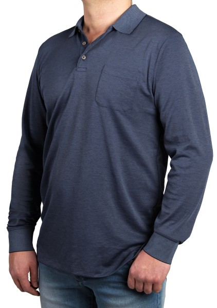 Poloshirt in Überlänge, K I T A R O Blau