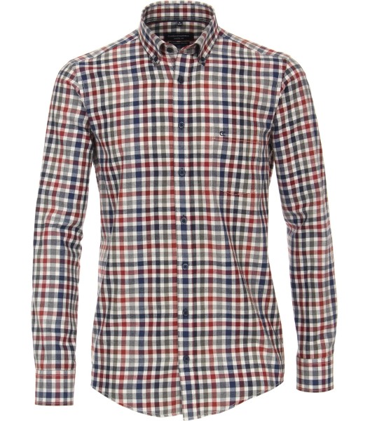 FLANELL-Freizeithemd, Extra langer Arm 72 cm, Casa Moda Casual Fit, Kariert