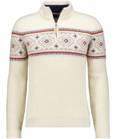 RAGMAN -Strickpullover mit Stehkragen, Extra Lang Ecru