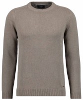 RAGMAN Strickpullover Rundhals in Camel, Extra Lang