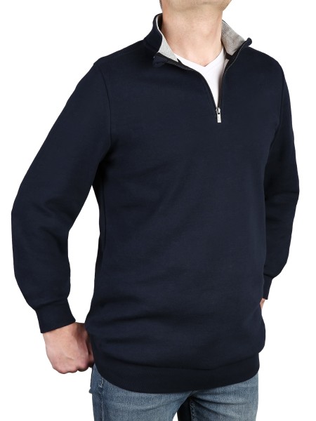 Extra Lang, Sweatshirt mit Stehkragen von Kitaro in Marine