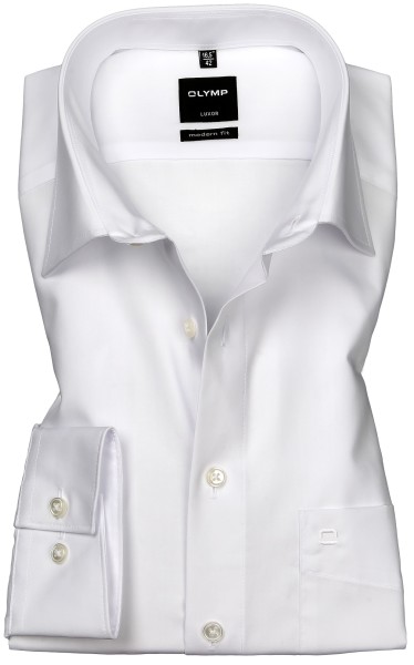 OLYMP Extra langer Arm 69 cm, Hemden Luxor modern fit, Weiß