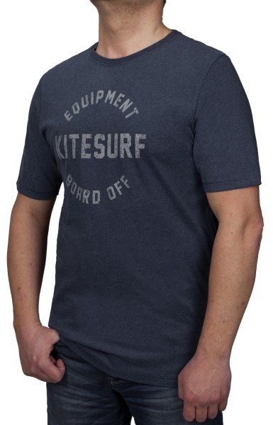 T-Shirt KITARO -Blau mit Aufdruck-- in extra lang