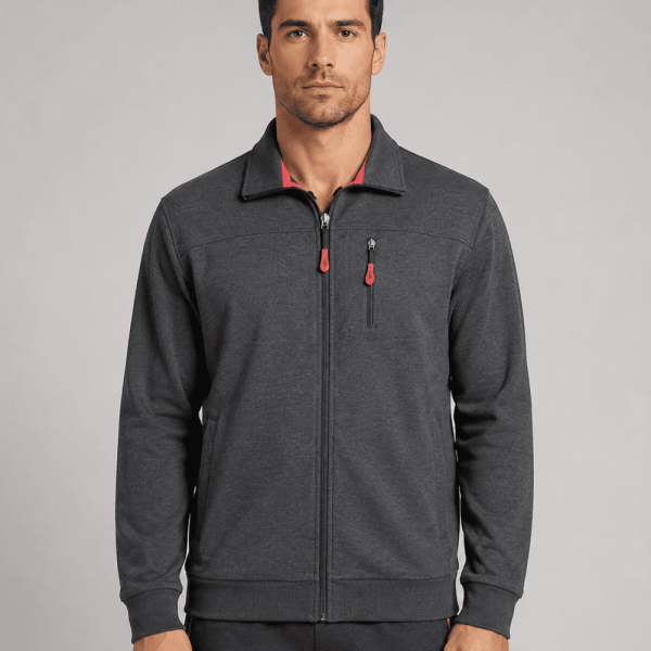Herren Sport- und Freizeitjacke in Extra lang, Anthrazit