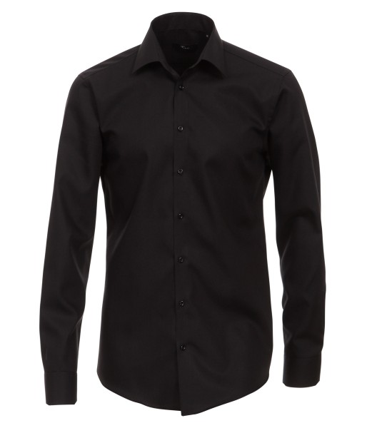 Extra langer Arm 69 cm, Hemd Venti Slim Fit, Schwarz