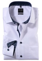 OLYMP Hemden Extra langer Arm 69 cm, Luxor modern fit, Weiss