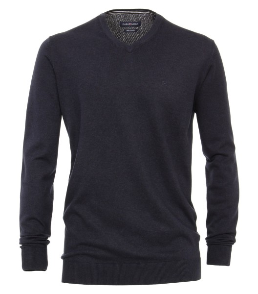 Casa Moda Pullover V-Ausschnitt Blau EXTRALANG