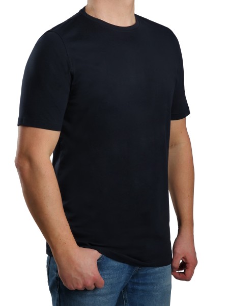 T-Shirt KITARO Rundhals Marine-- EXTRALANG