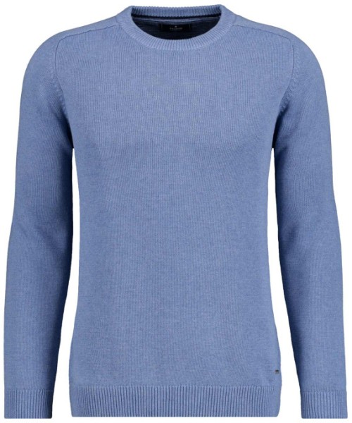 RAGMAN Strickpullover Rundhals in Mittelblau, Extra Lang