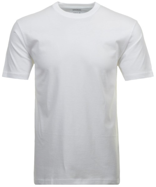 RAGMAN Doppelpack - 2 T-Shirts mit Rundhal-Ausschnitt -Weiss in Extra Lang