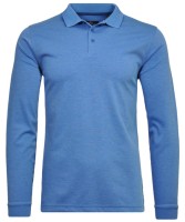 Ragman Softknit-Polo Langarm in Aqua, Extra Lang