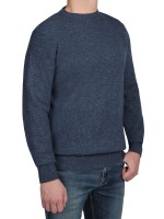 Kitaro Herren Strick-Pullover, Extra Langer Arm, Blau