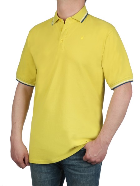Poloshirt KITARO Gelb in Extra Lang