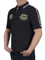 KITARO Poloshirt in Marine-Extra Lang