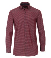 Hemd Casa Moda Comfort Fit, Kariert Rot, Extra langer Arm 72 cm