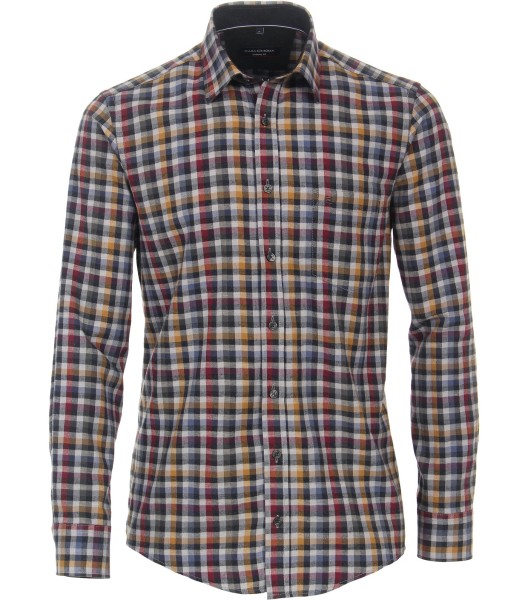 FLANELL-Freizeithemd, Extra langer Arm 72 cm, Casa Moda Casual Fit, Kariert