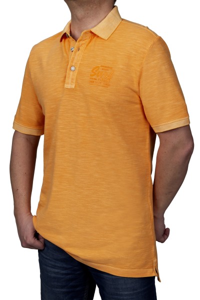 KITARO Poloshirt in extra lang in Orange