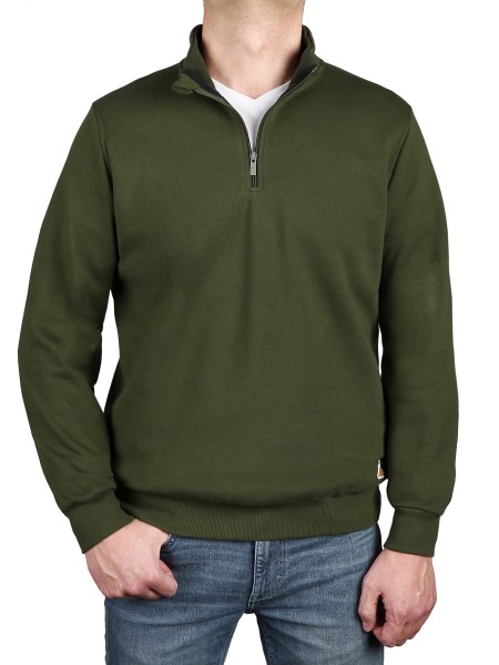 Extra Lang, Sweatshirt mit Stehkragen von Kitaro in Grün