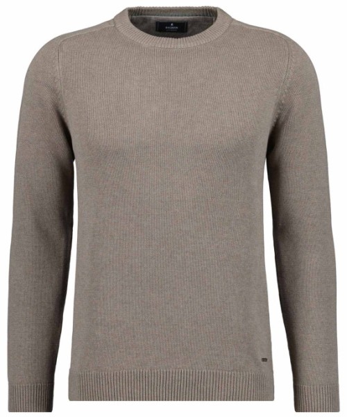RAGMAN Strickpullover Rundhals in Camel, Extra Lang