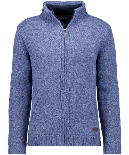 RAGMAN -Cardigan mit Fleece-Innenfutter, Extra Lang Blau