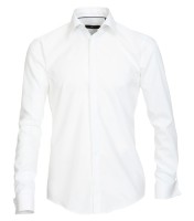Hemd Venti Modern Fit, mit Umschlagmanschetten, Weiß, Extra langer Arm 72 cm